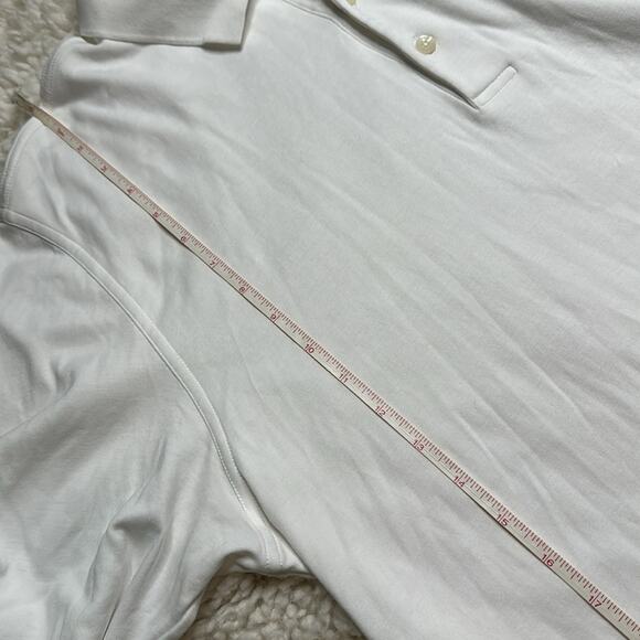 Bobby Jones 100% Peruvian Pima Cotton Golf Shirt Super Soft White XL ST13 - Picture 9 of 10